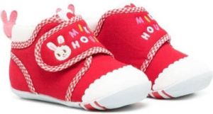 Miki House Bunny sneakers met klittenband Rood