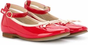 Miki House lint verfraaide ballerina's Rood