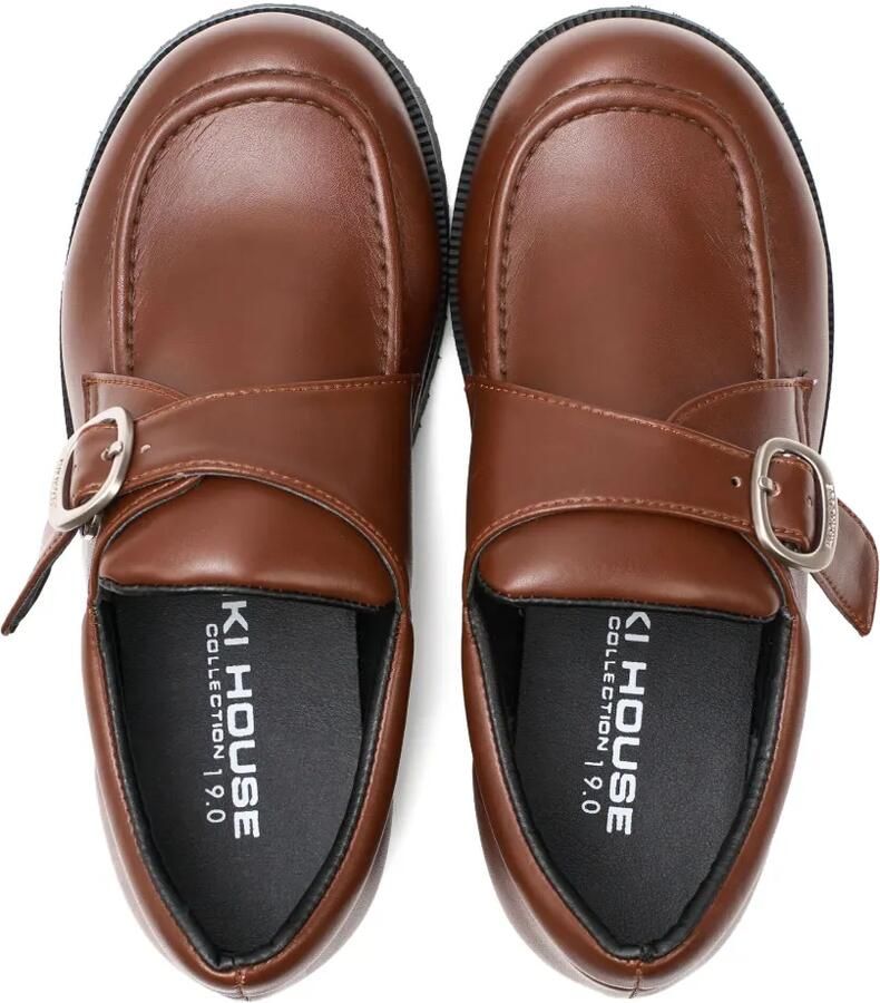 Miki House Loafers met enkele gesp Bruin - Foto 2