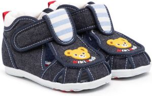 Miki House Sandalen met borduurwerk Blauw