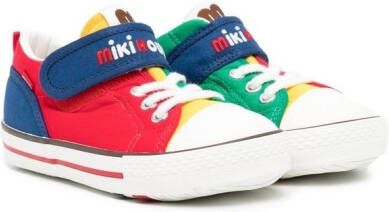 Miki House Sneakers met colourblocking Rood