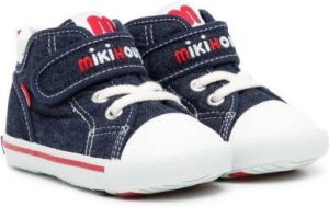 Miki House Sneakers met geborduurd logo Blauw