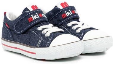 Miki House Sneakers met geborduurd logo Blauw