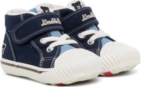 Miki House Sneakers met geborduurd logo Blauw