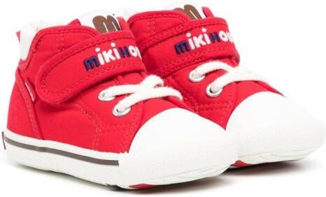 Miki House Sneakers met geborduurd logo Rood