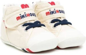 Miki House Sneakers met geborduurd logo Wit