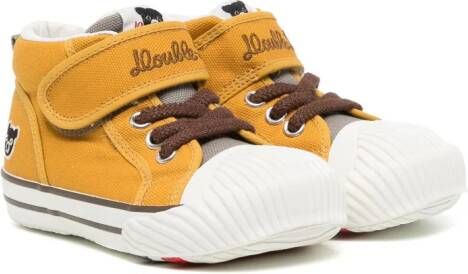 Miki House Sneakers met klittenband Geel