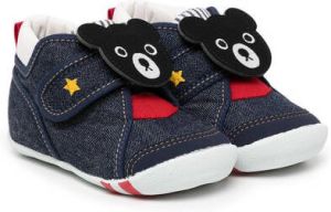 Miki House Sneakers met patch Blauw