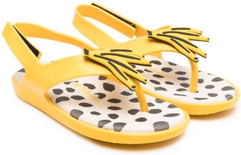 Mini Melissa Slingback sandalen met patch Geel