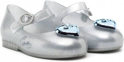 Mini Melissa Cinderella sandalen met hartdetail Zilver