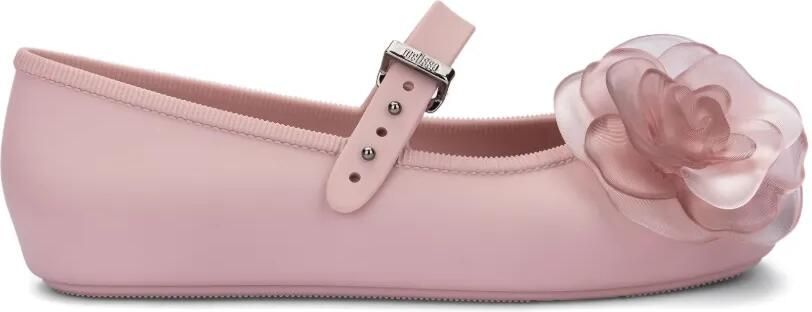 Mini Melissa Ballerina's met bloem en bandje Roze