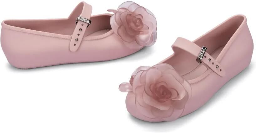 Mini Melissa Ballerina's met bloem en bandje Roze - Foto 3
