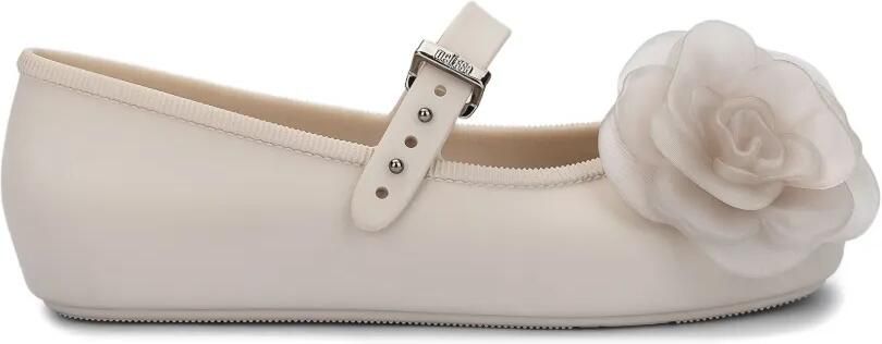 Mini Melissa Ballerina's met bloemapplicatie Beige