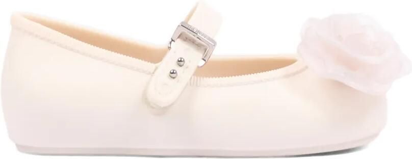 Mini Melissa Ballerina's met bloemapplicatie Beige - Foto 4