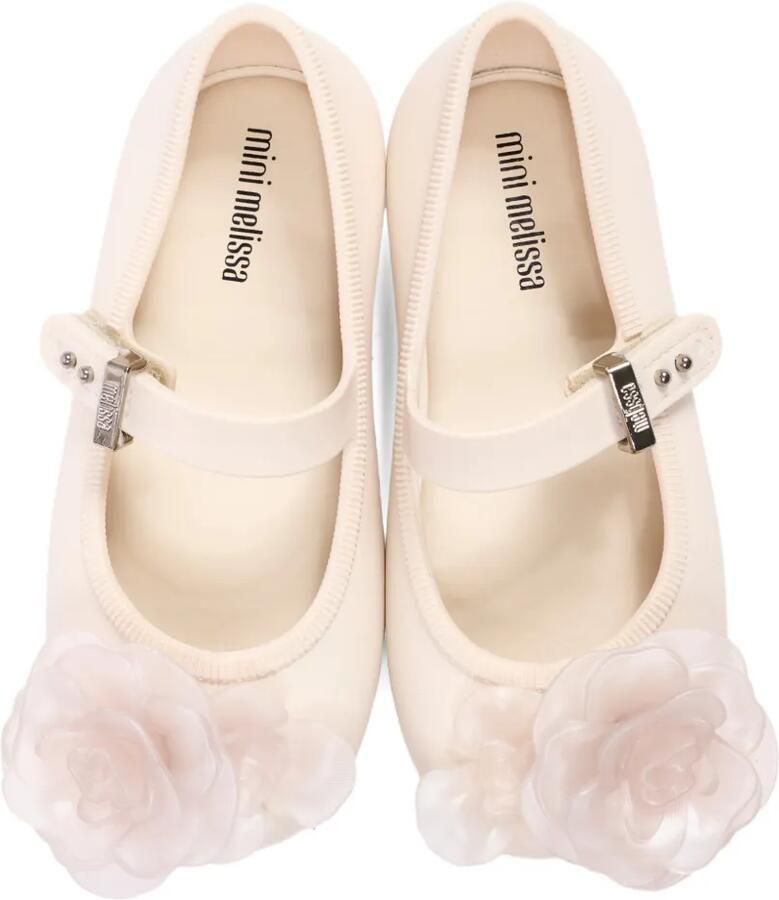 Mini Melissa Ballerina's met bloemapplicatie Beige - Foto 2