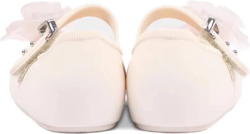Mini Melissa Ballerina's met bloemapplicatie Beige - Foto 3