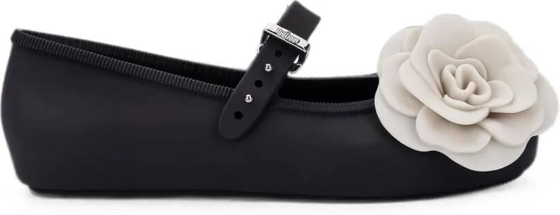 Mini Melissa Ballerina's met bloe detail Zwart