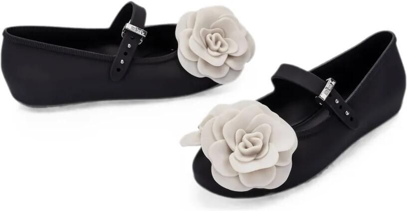 Mini Melissa Ballerina's met bloe detail Zwart - Foto 3
