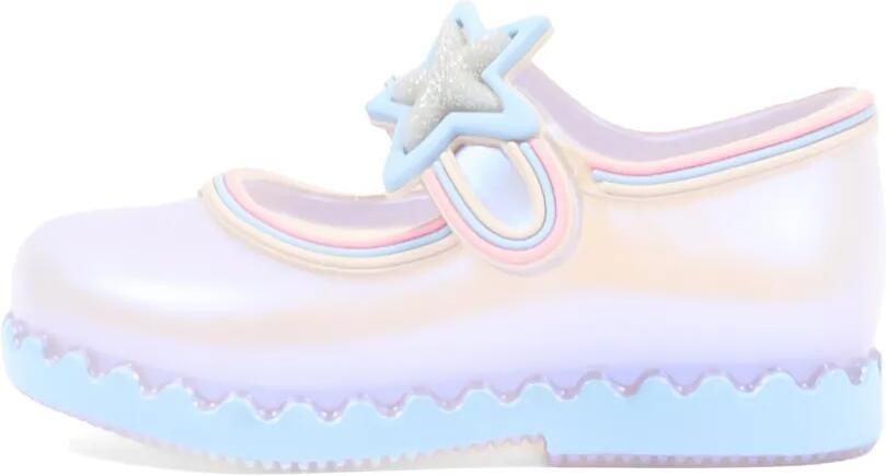 Mini Melissa Ballerina's met klittenband en sterpatch Paars - Foto 4