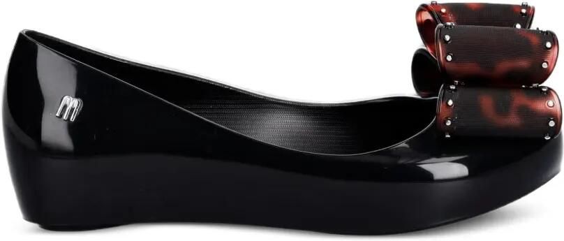 Mini Melissa bow-detail ballerina flats Zwart - Foto 4