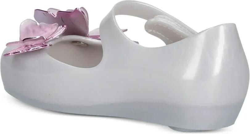 Mini Melissa butterfly-patch touch-strap ballet flats Grijs - Foto 3