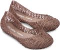 Mini Melissa Campana ballerina's met glitter Bruin - Bruin