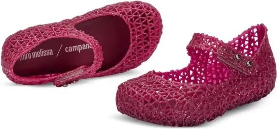 Mini Melissa Campana ballerina's met glitter Roze - Foto 3