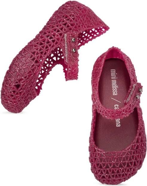 Mini Melissa Campana ballerina's met glitter Roze - Foto 2