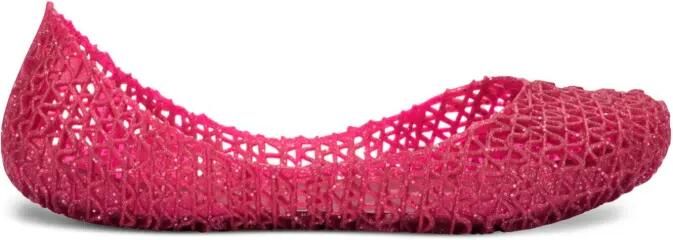Mini Melissa Campana ballerina's met glitter Roze