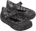 Mini Melissa Campana ballerina's met glitter Zwart - Zwart