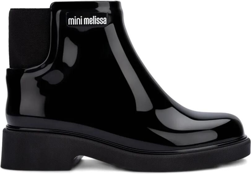 Mini Melissa Chelsea laarzen met logopatch Zwart