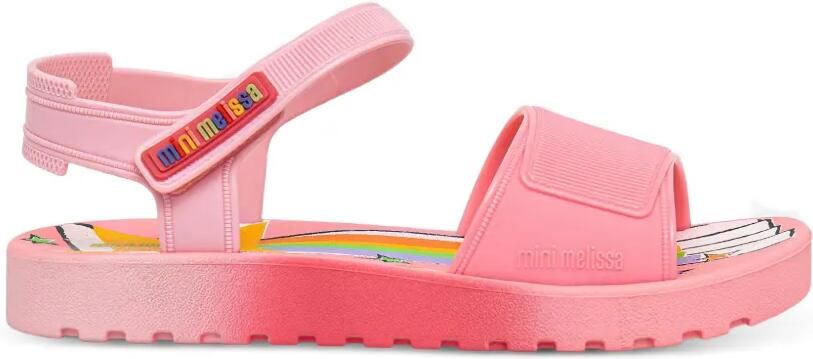 Mini Melissa Colors rainbow-print touch-strap sandals Roze - Foto 4
