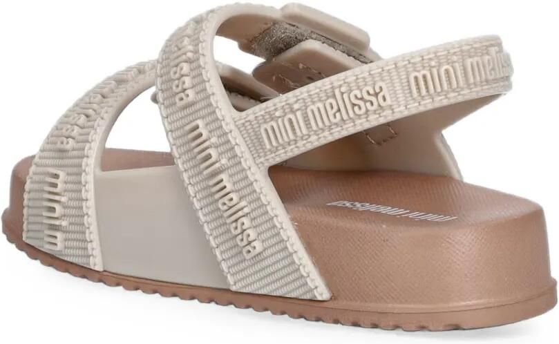 Mini Melissa Cozy M Lover logo-print buckle-fastening sandals Beige - Foto 3