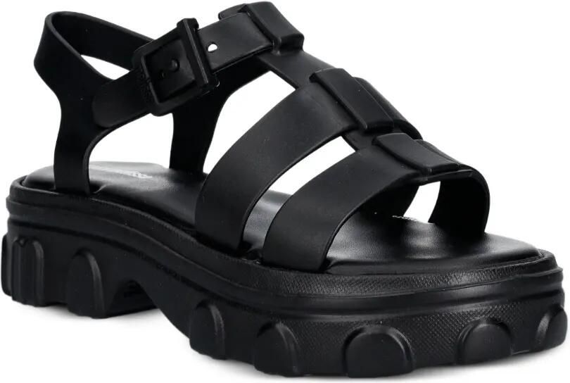 Mini Melissa Ella chunky-sole buckled sandals Zwart