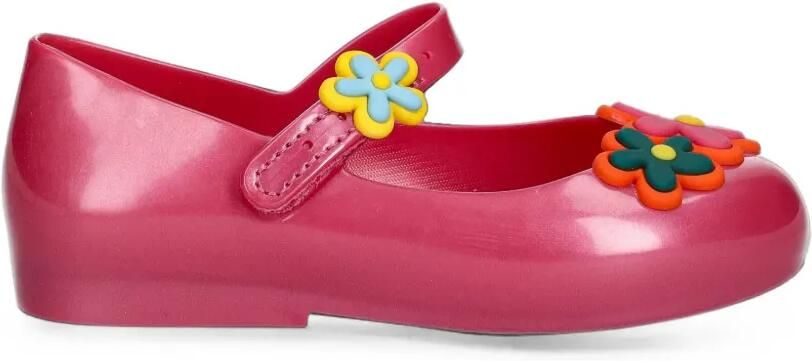 Mini Melissa flower-embellished touch-strap ballet flats Roze - Foto 4