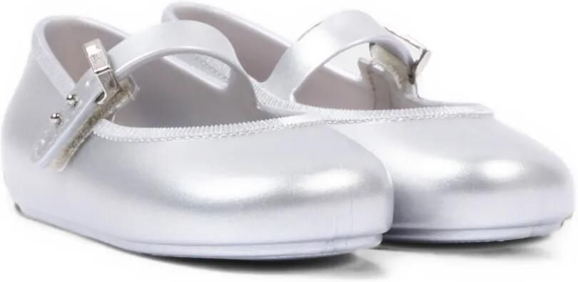 Mini Melissa Gewatteerde laarzen Zilver