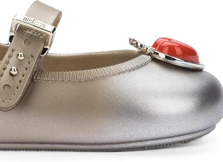 Mini Melissa Ballerina's met hart-patroon Goud - Foto 3