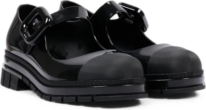 Mini Melissa Jane ballerina's met gespsluiting Zwart