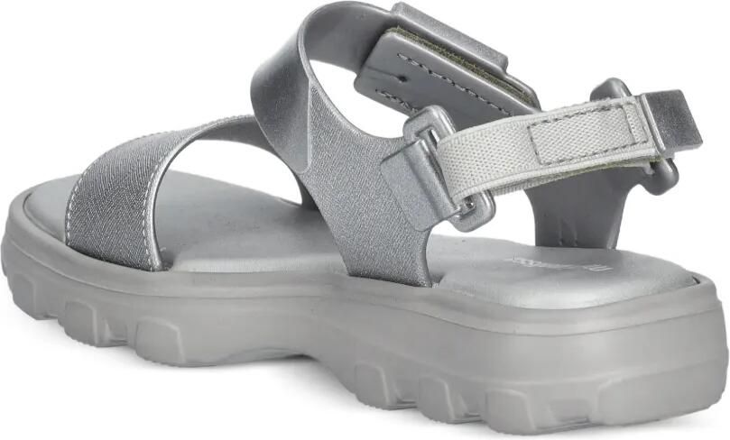 Mini Melissa Kick Off chunky sandalen met klittenband Zilver - Foto 2