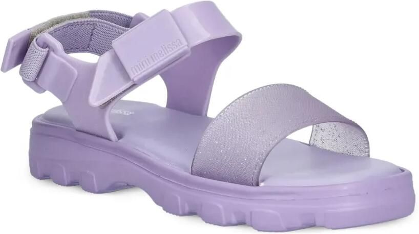 Mini Melissa Kick Off sandalen met klittenband en glitter-effect Paars