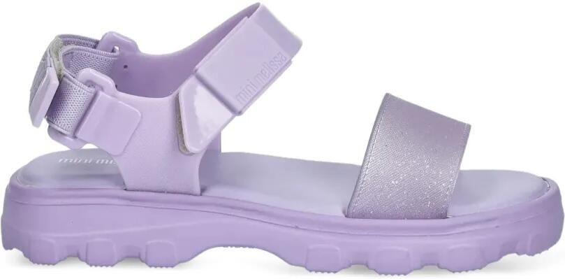 Mini Melissa Kick Off sandalen met klittenband en glitter-effect Paars - Foto 4