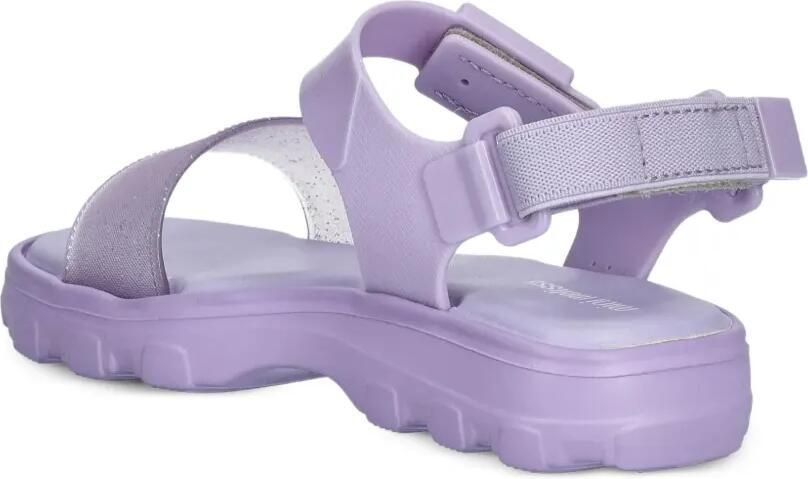Mini Melissa Kick Off sandalen met klittenband en glitter-effect Paars - Foto 2
