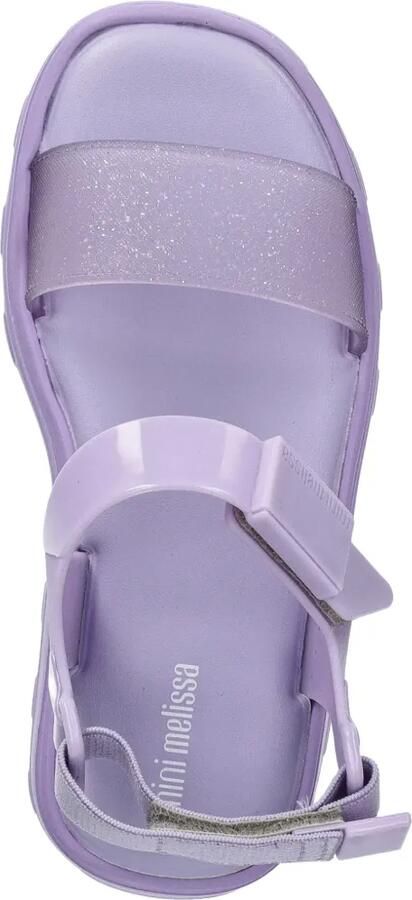 Mini Melissa Kick Off sandalen met klittenband en glitter-effect Paars - Foto 3