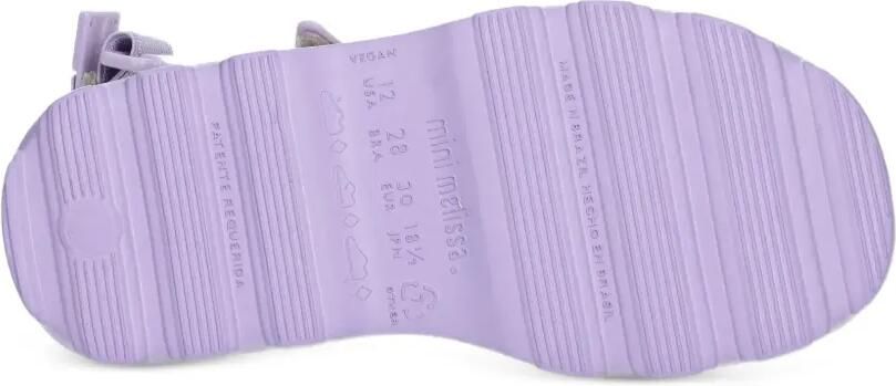 Mini Melissa Kick Off sandalen met klittenband en glitter-effect Paars - Foto 5