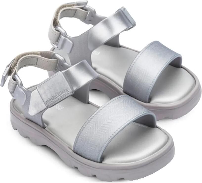Mini Melissa Kick Off sandalen Zilver