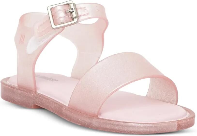 Mini Melissa Mar sandalen met gespsluiting en glitter-effect Roze