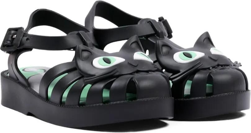 Mini Melissa Possession Cat gekooide sandalen Zwart