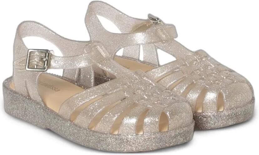 Mini Melissa Possession sandalen met glitter-effect Beige