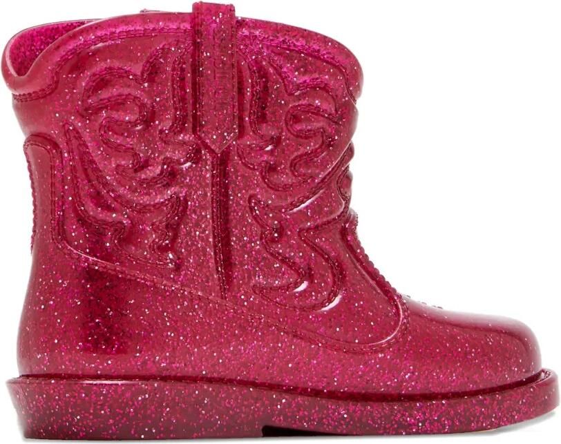 Mini Melissa Regenlaarzen met glitter Roze - Foto 3