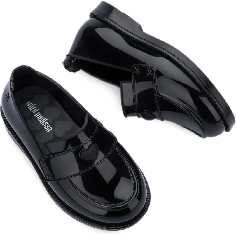 Mini Melissa Royal Love slip-on loafers met hartpatroon Zwart - Foto 2